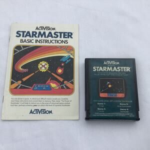 Atari 2600 Starmaster Game & Manual 1982 Activision Original